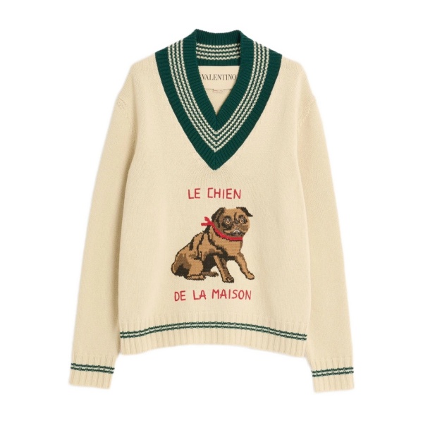 LE CHIEN DE LA MAISON JACQUARD WOOL SWEATER