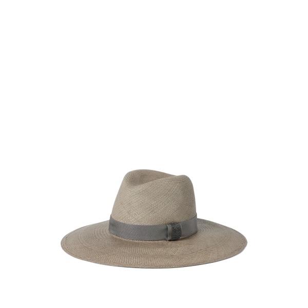 leather straw fedora hat