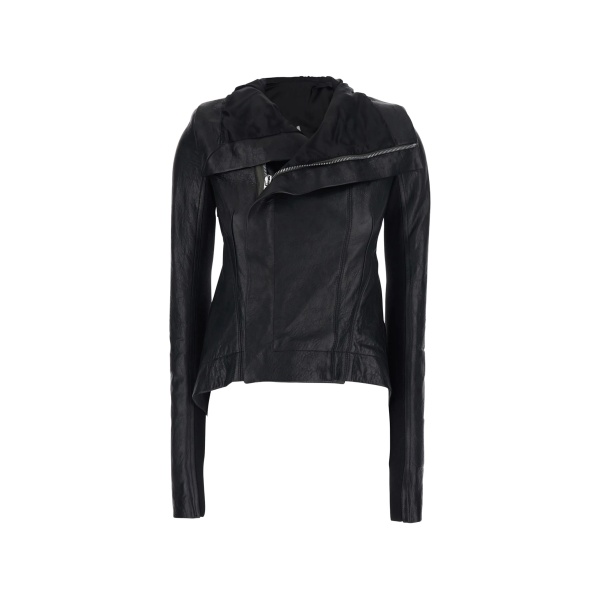 leather zip-up jacket