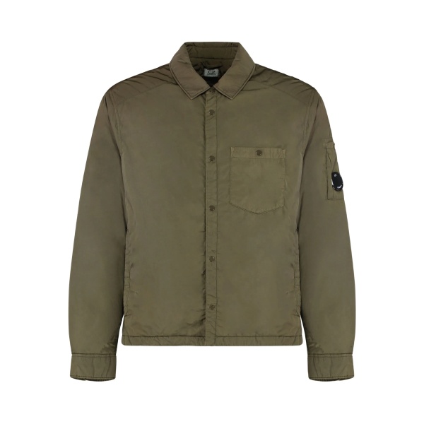 lens-detail padded shirt jacket