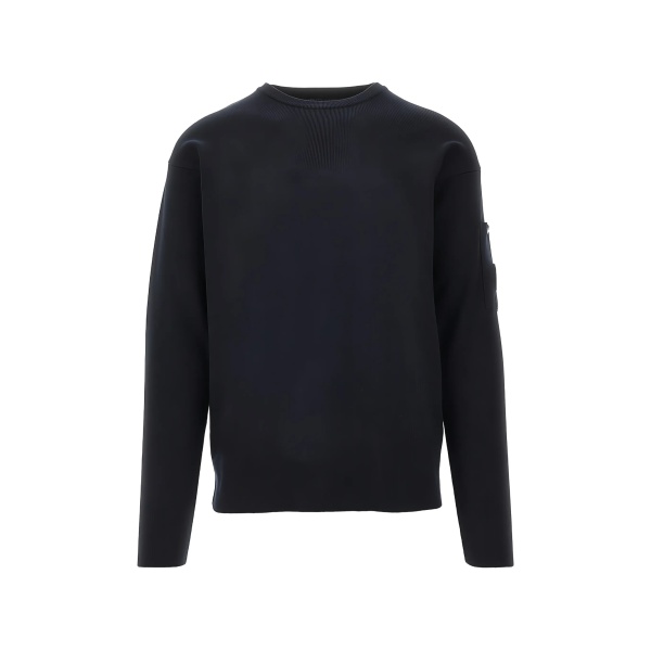 lens patch sweater