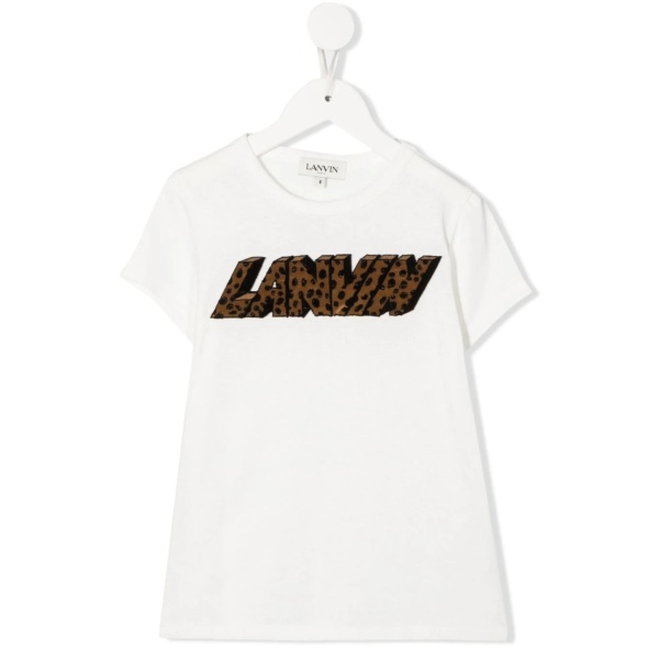 leopard logo-print short-sleeve T-shirt
