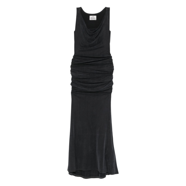 Liz cowl-neck gathered maxi dress