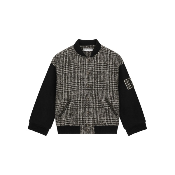 logo-appliqué bomber jacket