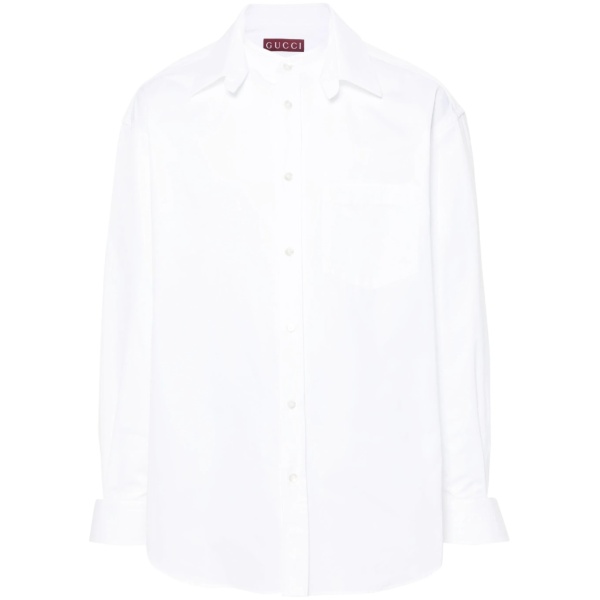 logo-embossed cotton shirt