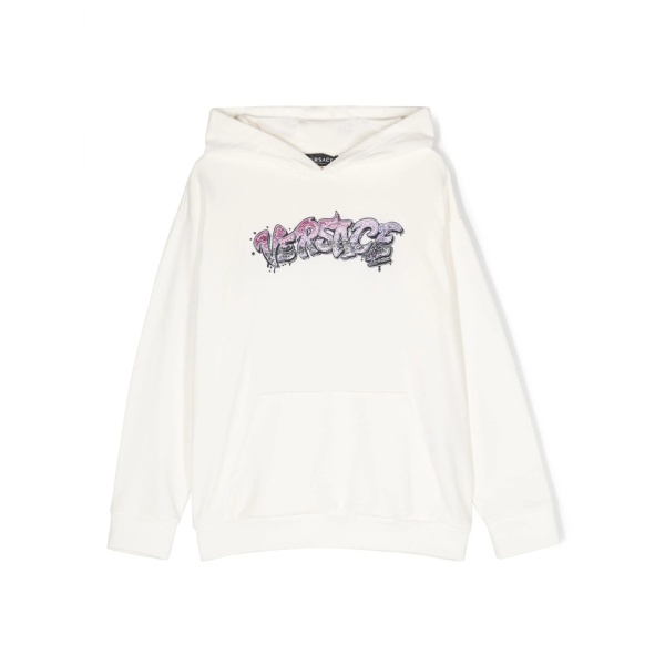 logo-embroidered cotton hoodie