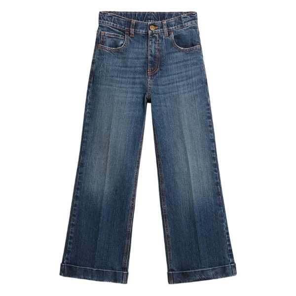 logo-embroidered jeans