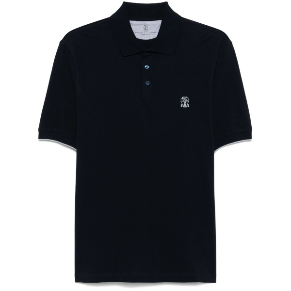 logo-embroidered polo shirt