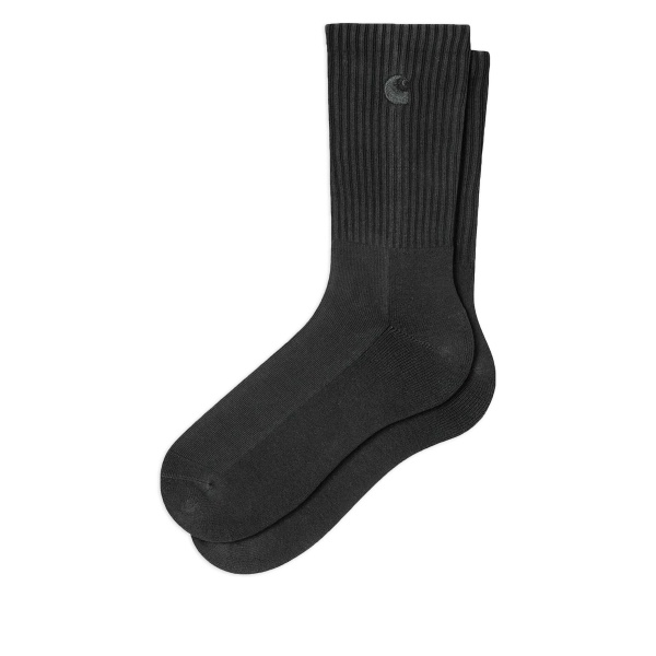 logo-embroidered ribbed socks