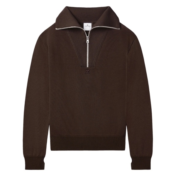 logo-embroidered wool sweater