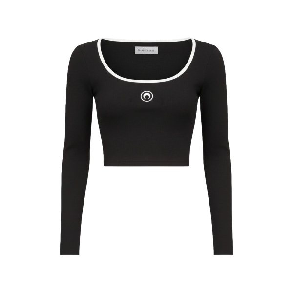 logo-embroidery jersey top