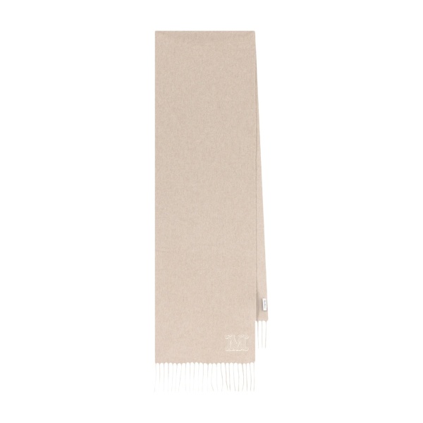 logo fringed scarf