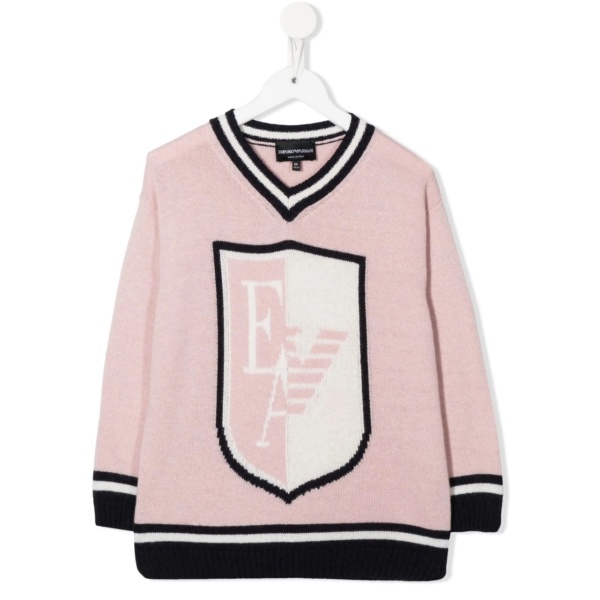 logo-intarsia varsity jumper