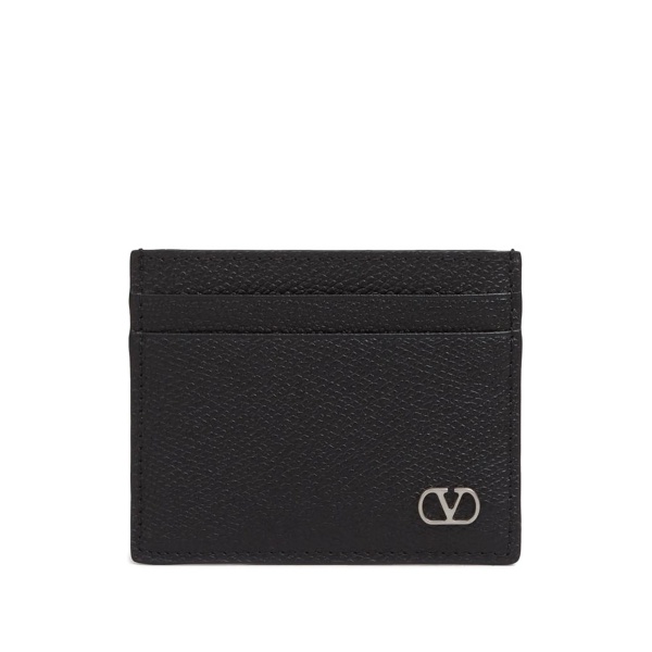 logo leather card holder
