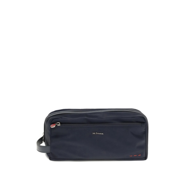 logo-lettering wash bag