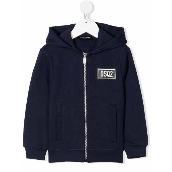 logo-patch hooded jacket