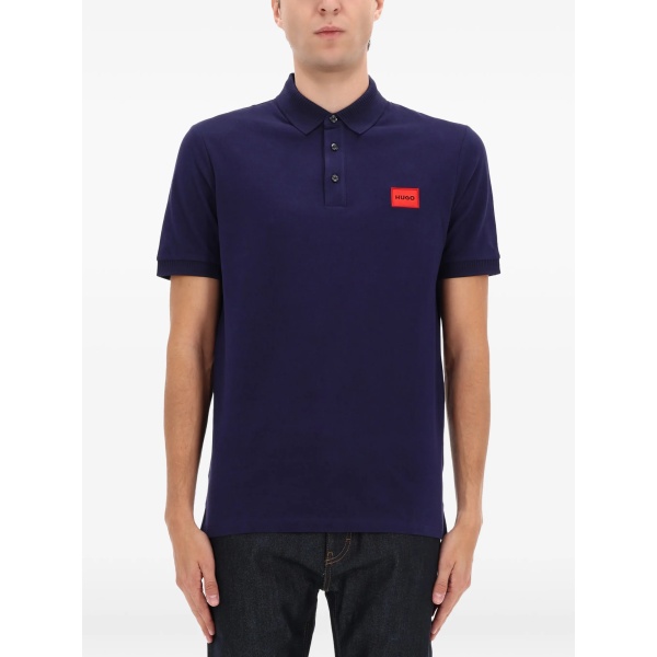 logo-patch polo shirt