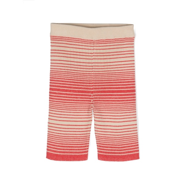 logo-patch striped ribbed shorts