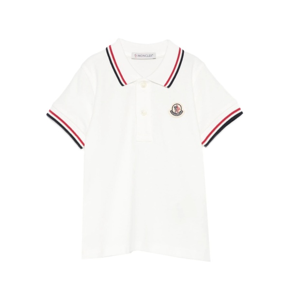 logo-patch tipped polo shirt