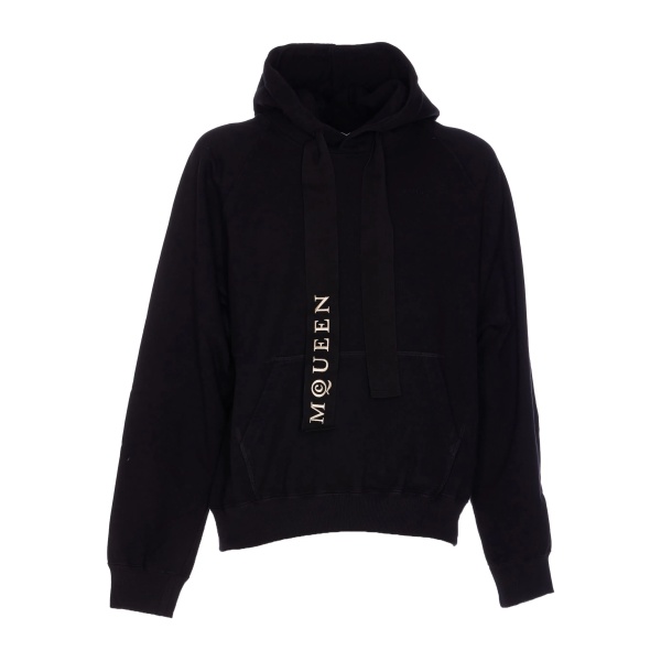 logo-print kangaroo-pocket hoodie