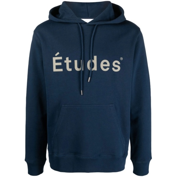logo-print organic cotton hoodie