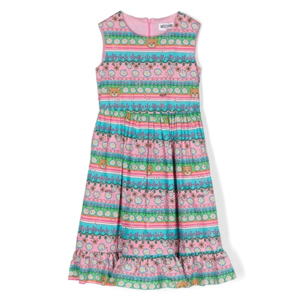 logo-print sleeveless dress