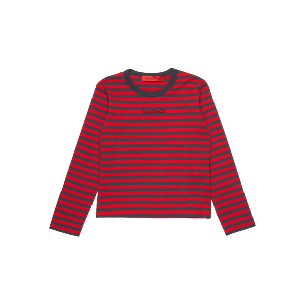 logo-print striped T-shirt