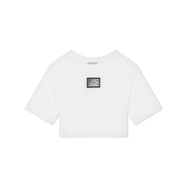 logo-tag cropped T-shirt