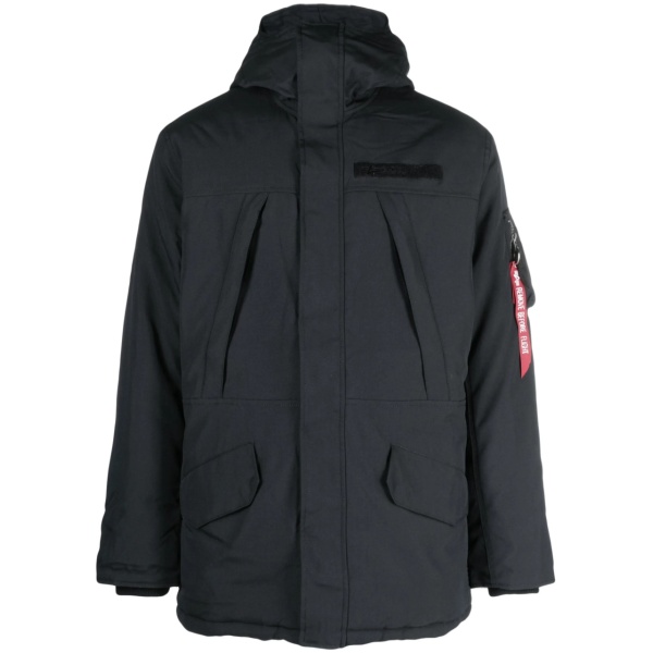 logo-tag hooded jacket