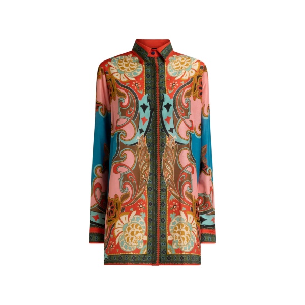 long-sleeve printed shirt