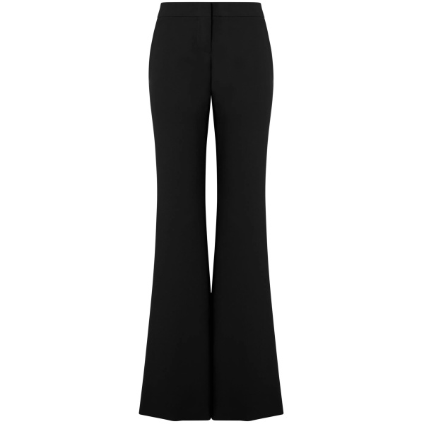 low-rise flared trousers