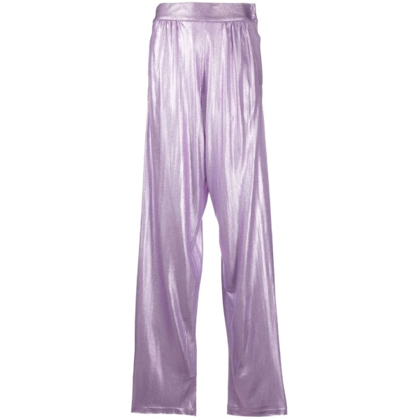 lurex wide-leg trousers