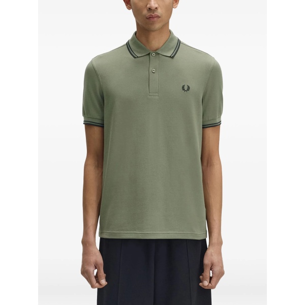 M3600 double broken-stitch hem polo shirt
