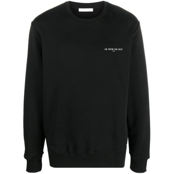Mask-print crewneck sweatshirt
