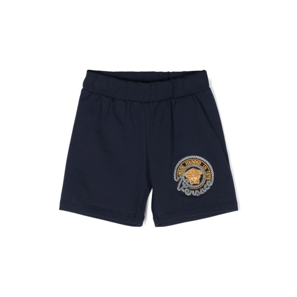 Medusa Head-embroidered jersey shorts