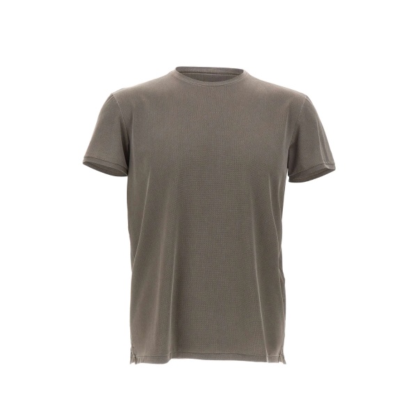 micro-piqué crew-neck T-shirt