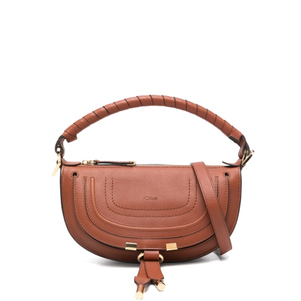 mini Marcie twisted-handle leather shoulder bag