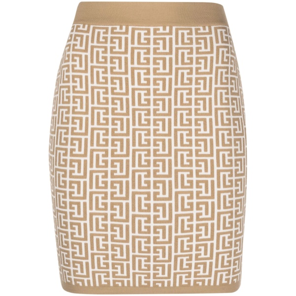 monogram-jacquard miniskirt
