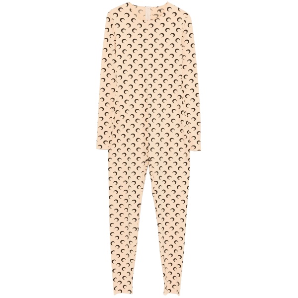 Moon-print jersey jumpsuit