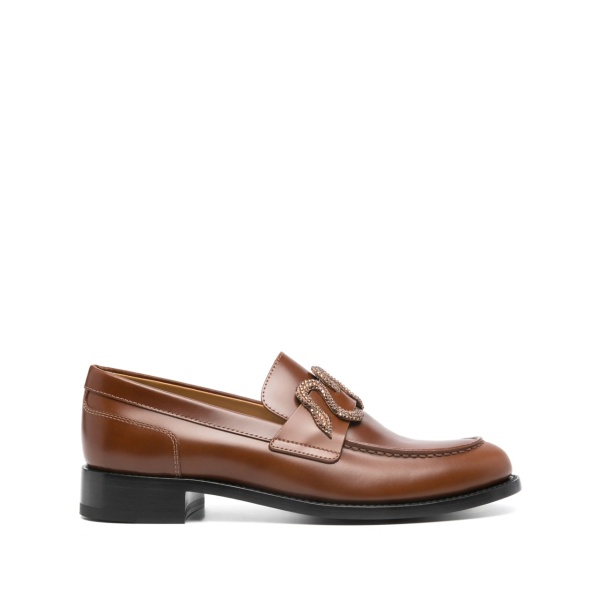 Morgana rhinestone-embellished leather loafers
