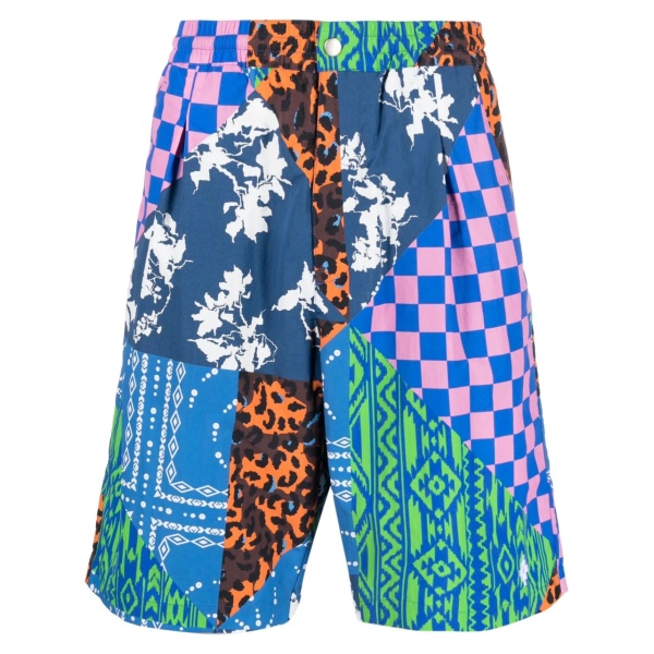 multi-panel knee-length shorts