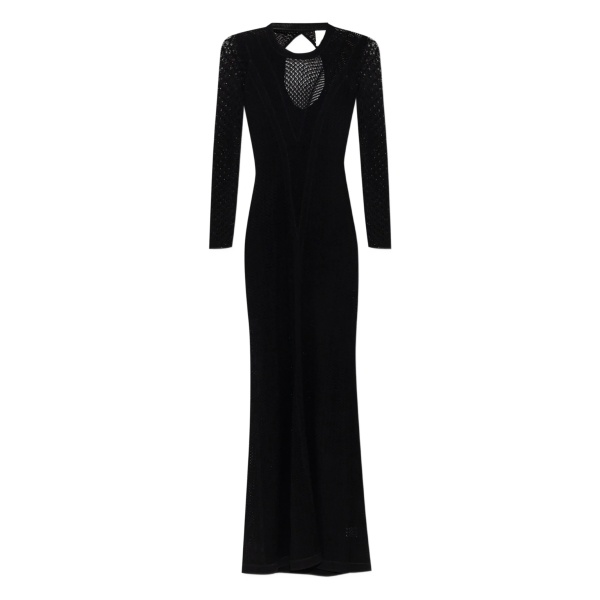 open-back knitted maxi dress