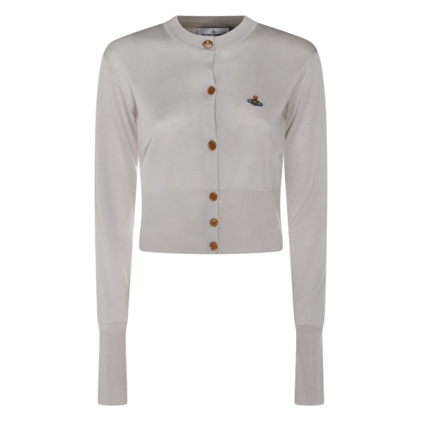 Orb embroidered button cardigan