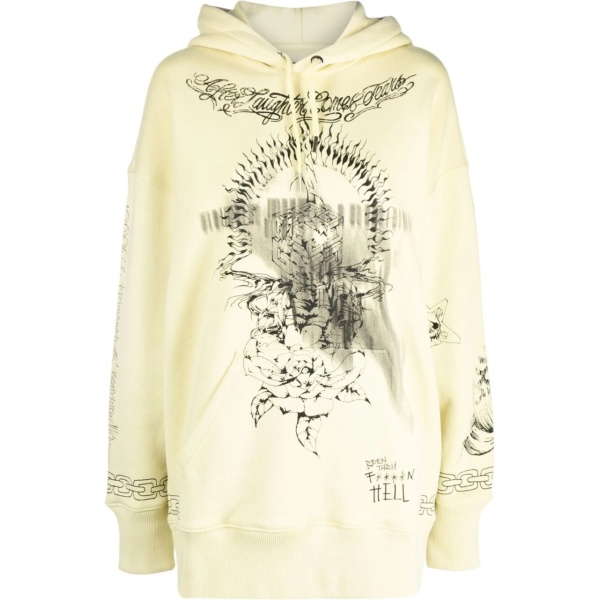 oversized printed hoodie