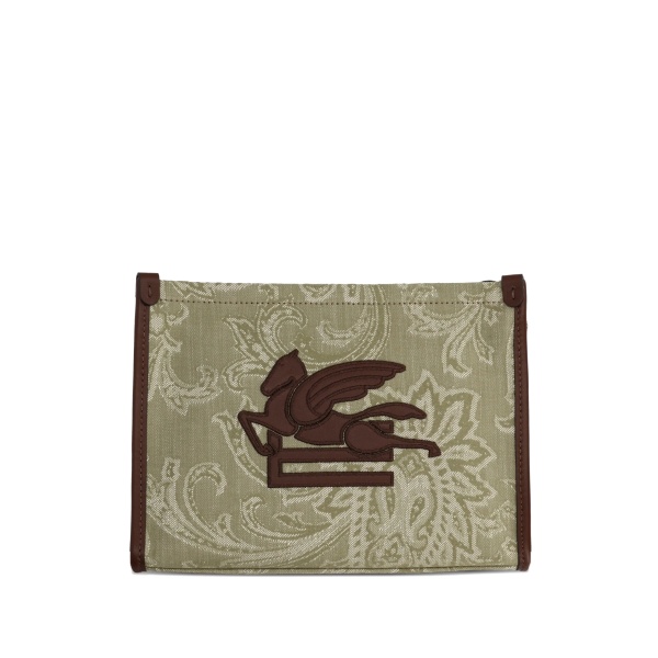paisley-print clutch bag