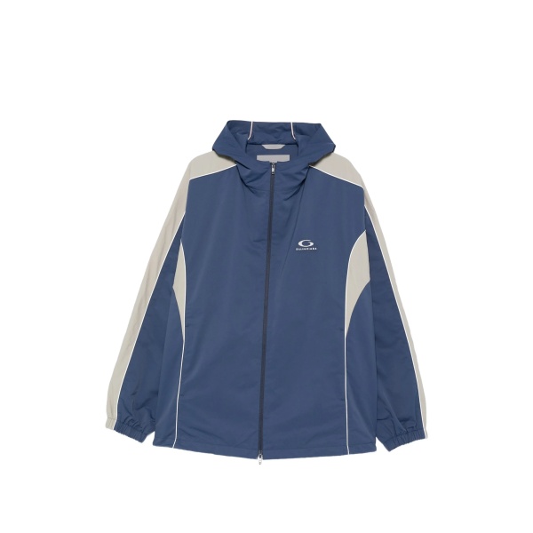 panelled hooded jacket