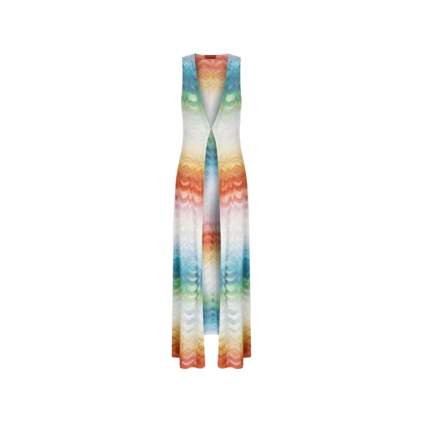 patterned cover-up vest