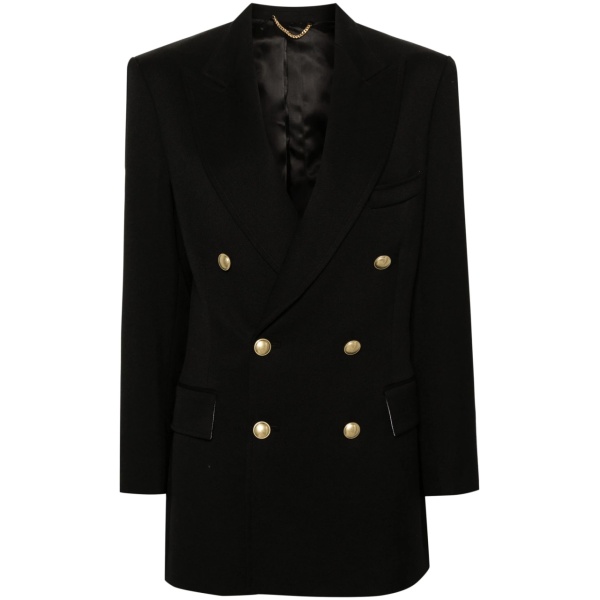 peak-lapels double-breasted blazer