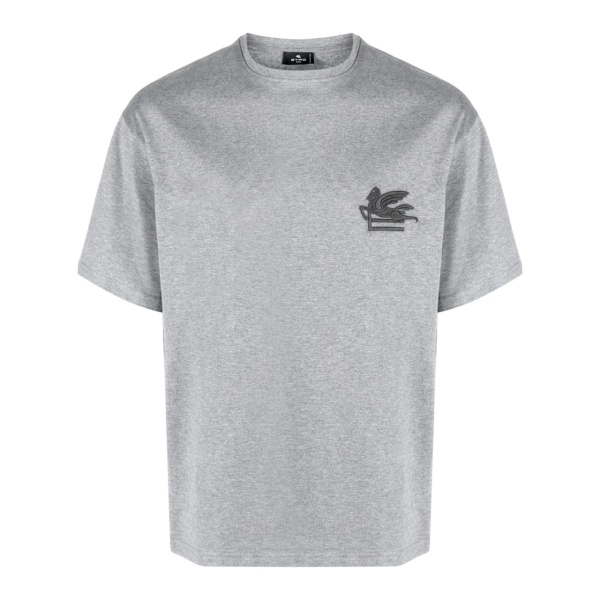 Pegaso-embroidered cotton T-shirt