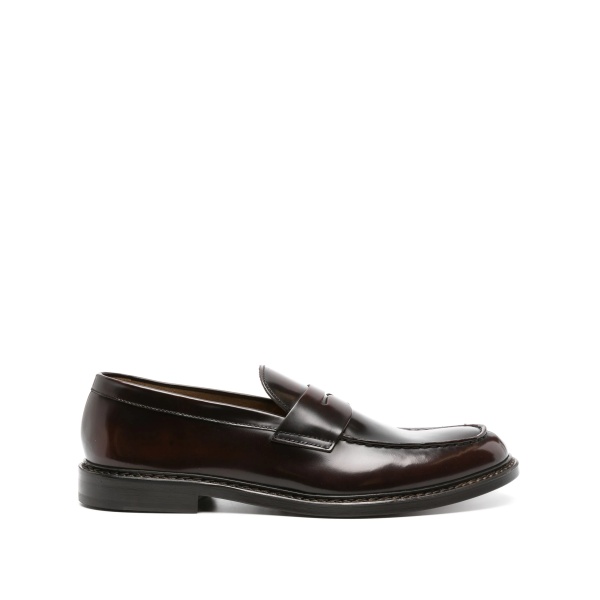 penny-slot leather loafers